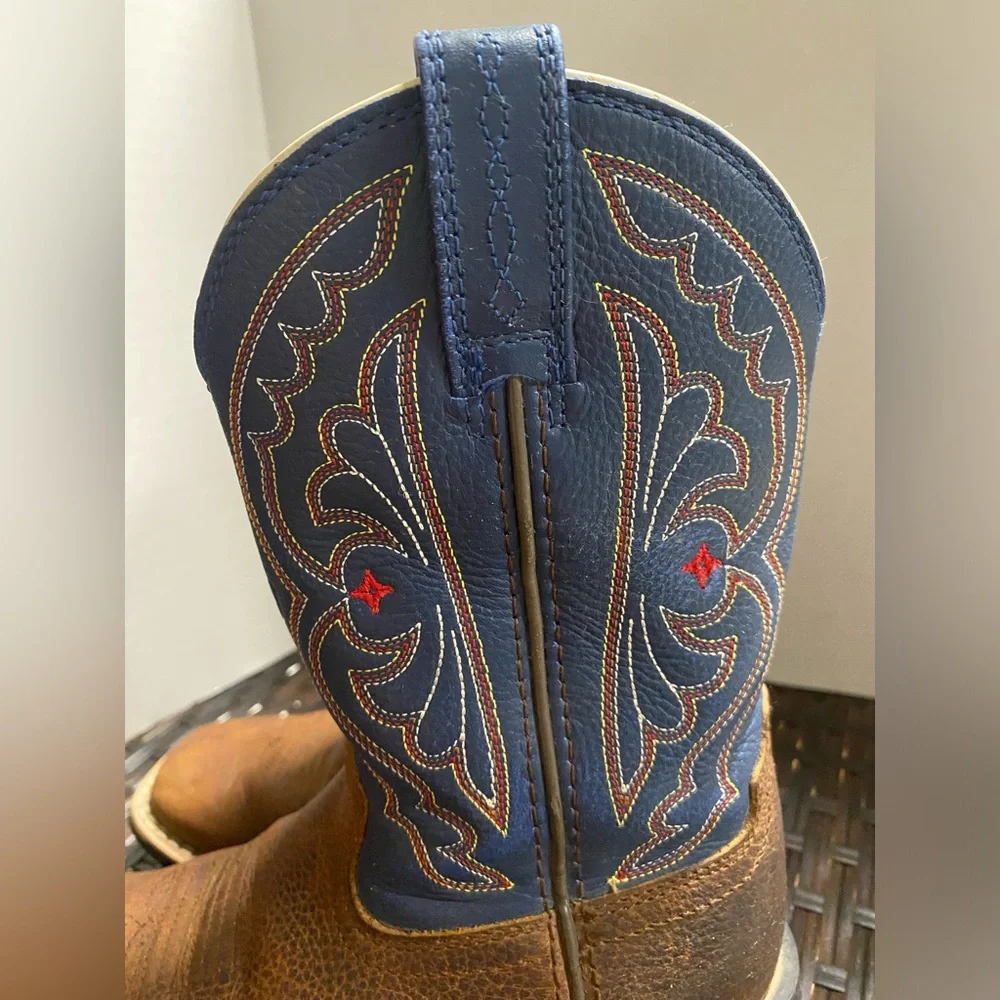ARIAT LITTLE BOYS' QUICKDRAW WESTERN BOOTS - BROAD SQUARE TOE 10.5